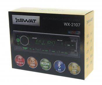 2 599 р. Магнитола автомобильная 1DIN SWAT SWAT wx-2107  с доставкой в г. Керчь. Увеличить фотографию 6