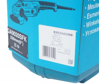 20 599 р. Машина углошлифовальная 2200Вт 230мм 6600обмин. (кейс) MAKITA MAKITA ga9020sfk  с доставкой в г. Керчь. Увеличить фотографию 6