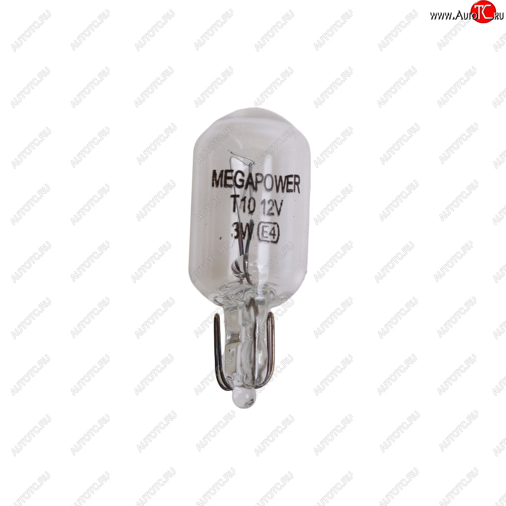11 р. Лампа 12V W3W W2.1x9.5d Standart MEGAPOWER MEGAPOWER 370-33-068  с доставкой в г. Керчь