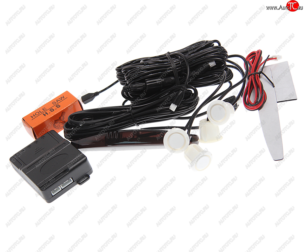 2 299 р. Датчик парковки d=19мм INTERPOWER INTERPOWER ip-415 (19mm) (4 датчика) white  с доставкой в г. Керчь