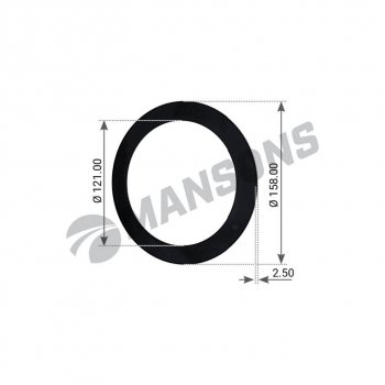 50 р. Кольцо BPW ступицы уплотнительное пластик (120x157x2.5) MANSONS MANSONS 300.091  с доставкой в г. Керчь. Увеличить фотографию 1
