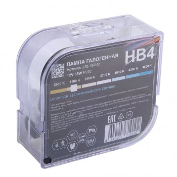 429 р. Лампа 12V HB4 55W P22d бокс (2шт.) Long Life MEGAPOWER MEGAPOWER 370-33-042  с доставкой в г. Керчь. Увеличить фотографию 5