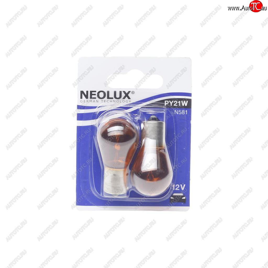 215 р. Лампа 12V PY21W BAU15s 280лм блистер (2шт.) Standard NEOLUX NEOLUX n581-02b  с доставкой в г. Керчь