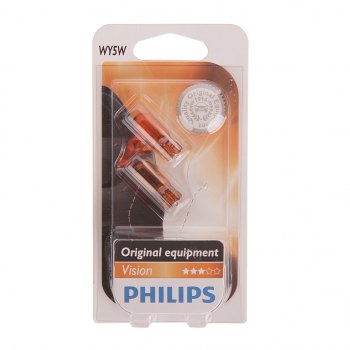 319 р. Лампа 12V WY5W W2.1x9.5d желтая блистер (2шт.) Yellow PHILIPS PHILIPS 12396nab2  с доставкой в г. Керчь. Увеличить фотографию 1