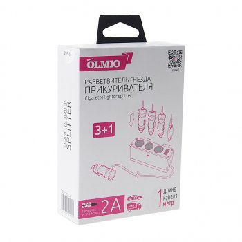 469 р. Разветвитель прикуривателя 3-х гнездовой 12V 1USB OLMIO OLMIO olm-038888  с доставкой в г. Керчь. Увеличить фотографию 3