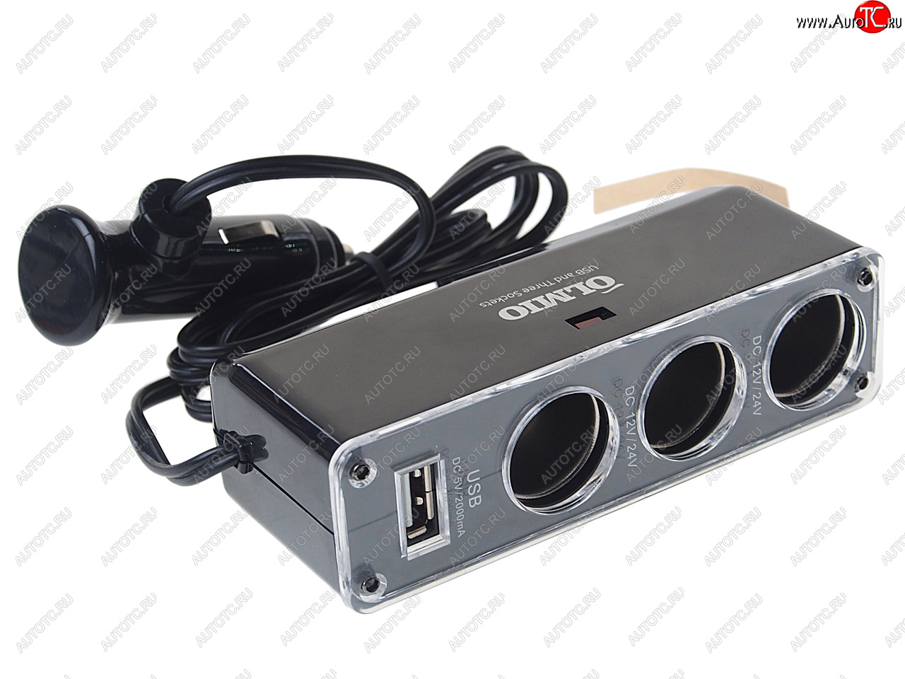 469 р. Разветвитель прикуривателя 3-х гнездовой 12V 1USB OLMIO OLMIO olm-038888  с доставкой в г. Керчь