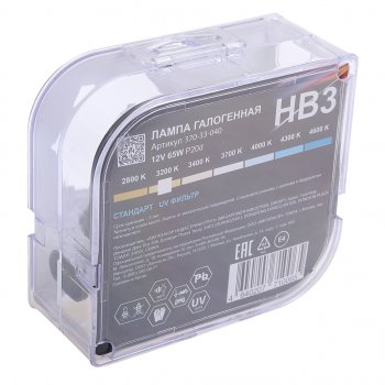 359 р. Лампа 12V HB3 65W P20d бокс (2шт.) Standart MEGAPOWER MEGAPOWER 370-33-040  с доставкой в г. Керчь. Увеличить фотографию 4
