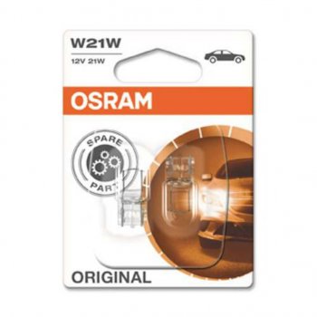 599 р. Лампа 12V W21W W3x16d блистер (2шт.) OSRAM OSRAM 7505-02b  с доставкой в г. Керчь. Увеличить фотографию 1