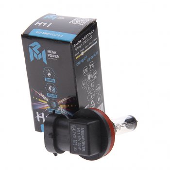 237 р. Лампа 12V H11 55W PGJ19-2 Standart MEGAPOWER MEGAPOWER 370-33-006  с доставкой в г. Керчь. Увеличить фотографию 2