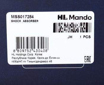 6 999 р. Амортизатор RENAULT Laguna (07-) передний левыйправый газовый MANDO MANDO mss017284  с доставкой в г. Керчь. Увеличить фотографию 3
