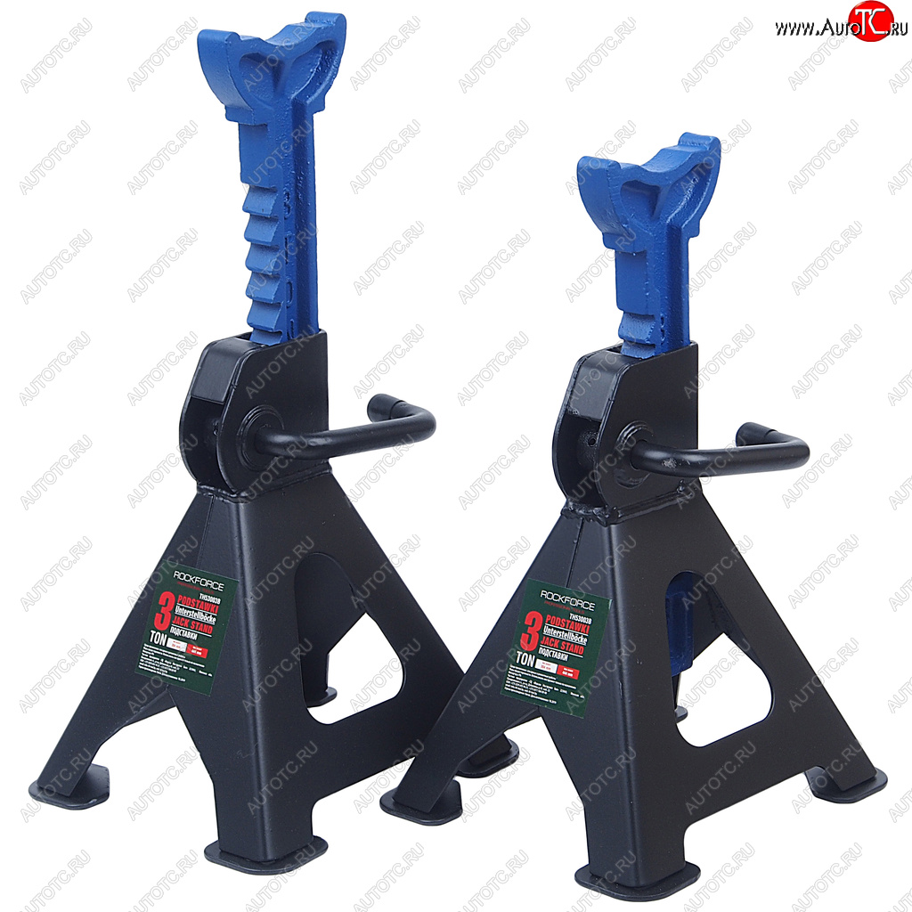 2 999 р. Стойка ремонтная 3т h=280-410мм 2шт. ROCKFORCE ROCKFORCE rf-th53003b  с доставкой в г. Керчь