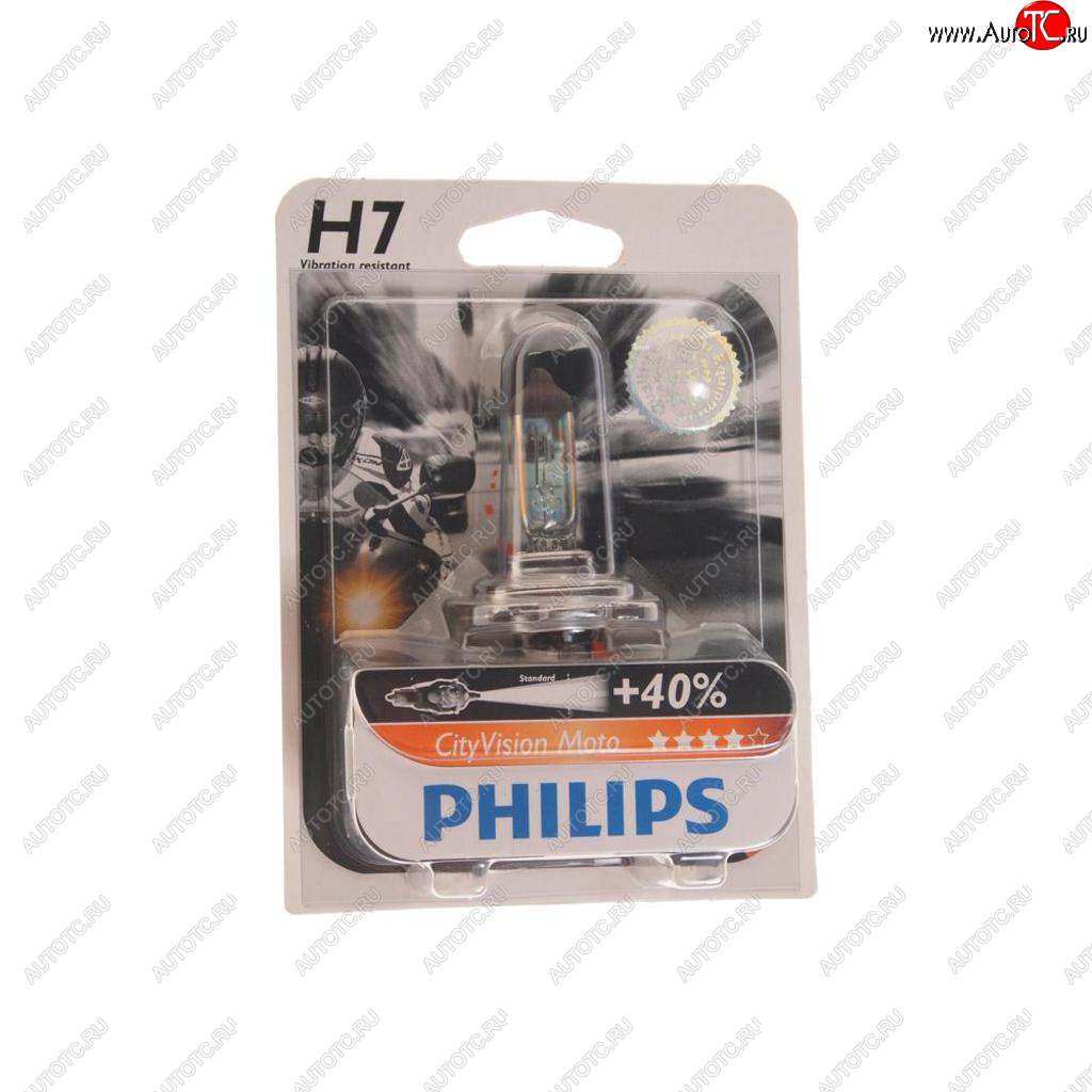 1 399 р. Лампа 12V H7 55W PX26d +40% блистер (1шт.) City Vision Moto PHILIPS PHILIPS 12972ctvbw  с доставкой в г. Керчь