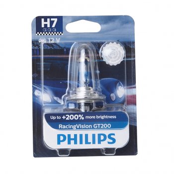 1 759 р. Лампа 12V H7 55W PX26d +200% блистер (1шт.) Racing Vision GT 200 PHILIPS PHILIPS 12972rgtбл  с доставкой в г. Керчь. Увеличить фотографию 1
