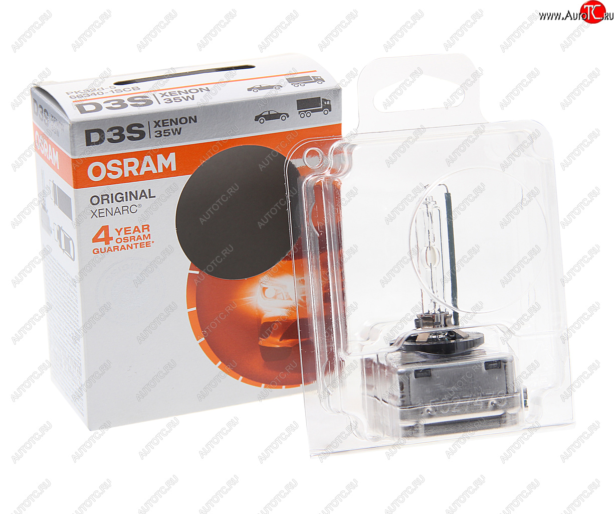 8 199 р. Лампа ксеноновая D3S 35W P32d-5 4300K 42V 3200лм блистер (1шт.) Original OSRAM OSRAM 66340-scb   с доставкой в г. Керчь