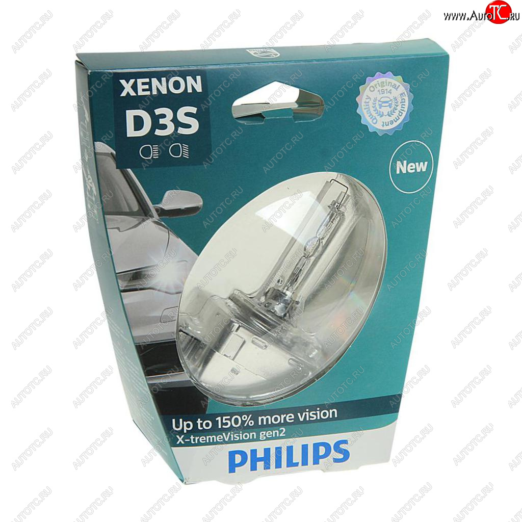 12 799 р. Лампа ксеноновая D3S 35W +150% PK32d-5 4800K блистер (1шт.) Xenon X-Treme Vision Gen2 PHILIPS PHILIPS 42403xv2s1  с доставкой в г. Керчь