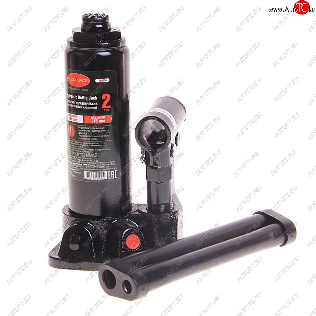 1 439 р. Домкрат бутылочный 2т 150-278мм с клапаном ROCKFORCE ROCKFORCE rf-t90204  с доставкой в г. Керчь