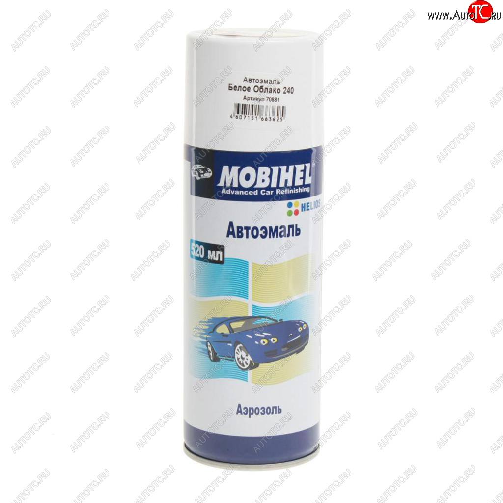 459 р. Краска 240 белое облако UNI металлик аэрозоль 520мл Helios MOBIHEL MOBIHEL 47088102а MOBIHEL 47088102а  с доставкой в г. Керчь