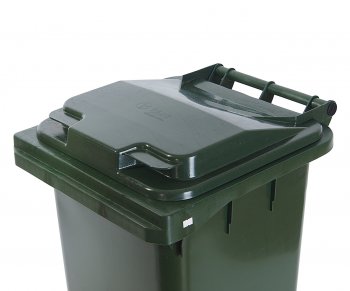 3 369 р. Контейнер мусорный 120л на колесах темно-зеленый 23.C29 IPLAST IPLAST ip-551601  с доставкой в г. Керчь. Увеличить фотографию 2