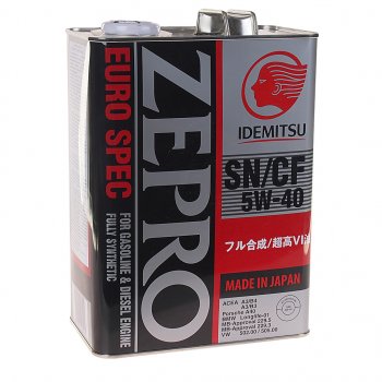 7 299 р. Масло моторное ZEPRO EURO SPEC F-S 1849-41 5W40 синт.4л IDEMITSU IDEMITSU 1849-004  с доставкой в г. Керчь. Увеличить фотографию 1