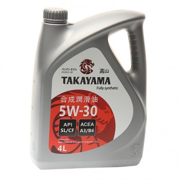 2 499 р. Масло моторное API SL/CF 5W30 синт.4л TAKAYAMA TAKAYAMA 605522 TAKAYAMA 605522  с доставкой в г. Керчь. Увеличить фотографию 1