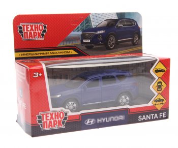 1 079 р. Модель автомобиля HYUNDAI Santa Fe металлическая ТЕХНОПАРК ТЕХНОПАРК santafe2-12fil-bu  с доставкой в г. Керчь. Увеличить фотографию 1