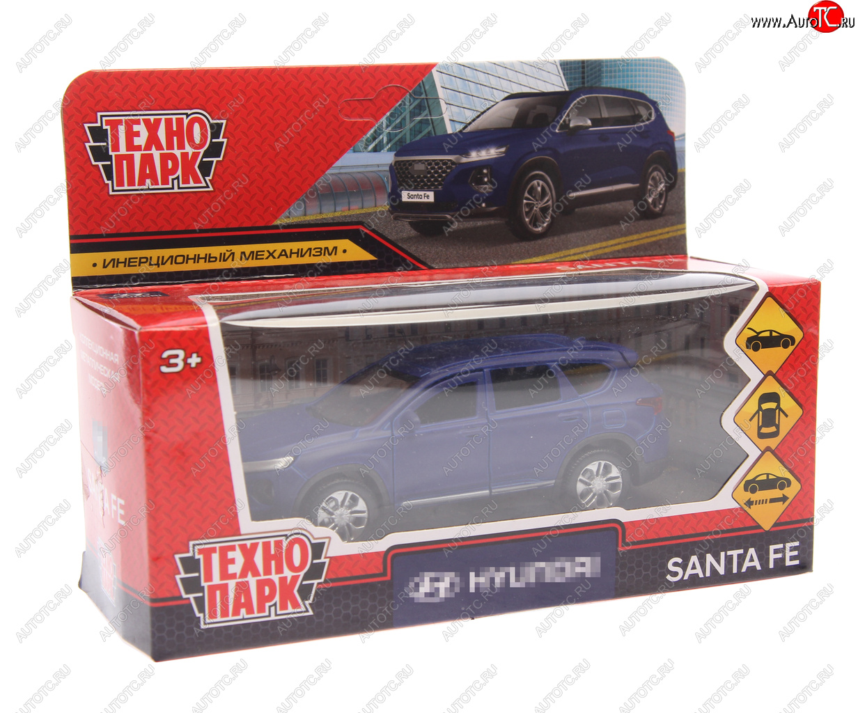 1 079 р. Модель автомобиля HYUNDAI Santa Fe металлическая ТЕХНОПАРК ТЕХНОПАРК santafe2-12fil-bu  с доставкой в г. Керчь