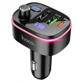 1 299 р. Устройство зарядное в прикуриватель с трансмиттером (bluetooth,hands free) HOCO HOCO e62 black  с доставкой в г. Керчь. Увеличить фотографию 2