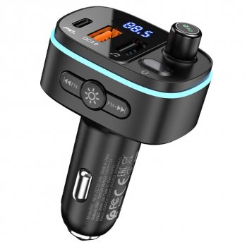 1 299 р. Устройство зарядное в прикуриватель с трансмиттером (bluetooth,hands free) HOCO HOCO e62 black  с доставкой в г. Керчь. Увеличить фотографию 4