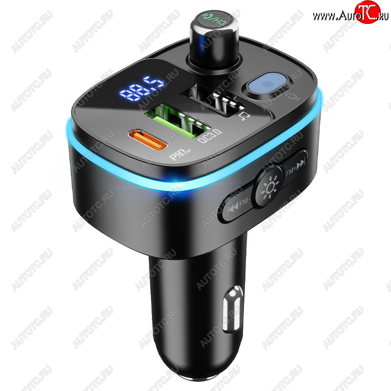 1 299 р. Устройство зарядное в прикуриватель с трансмиттером (bluetooth,hands free) HOCO HOCO e62 black  с доставкой в г. Керчь