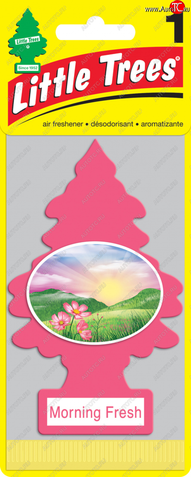 141 р. Ароматизатор подвесной пластина (свежесть утренняя) Елочка CAR FRESHNER CAR FRESHNER u1p-10228-russ  с доставкой в г. Керчь