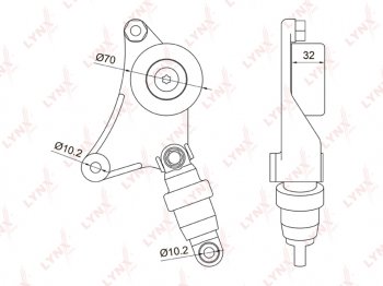 10 249 р. Ролик приводного ремня TOYOTA Avensis (01-09),Camry (03-08) натяжителя LYNX LYNX pt3043  с доставкой в г. Керчь. Увеличить фотографию 1
