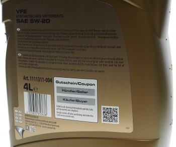 5 299 р. Масло моторное VFE 5W20 синт.4л RAVENOL RAVENOL 1111311-004  с доставкой в г. Керчь. Увеличить фотографию 3