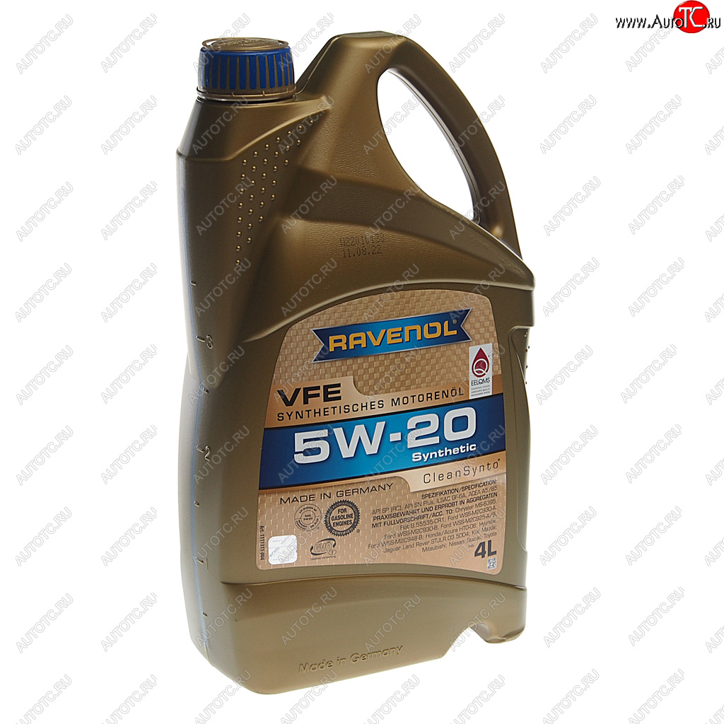 5 299 р. Масло моторное VFE 5W20 синт.4л RAVENOL RAVENOL 1111311-004  с доставкой в г. Керчь