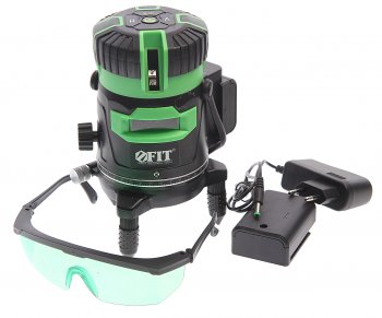 7 249 р. Уровень лазерный 10м самоуспокаивающийся FIT FIT 18633  с доставкой в г. Керчь. Увеличить фотографию 1