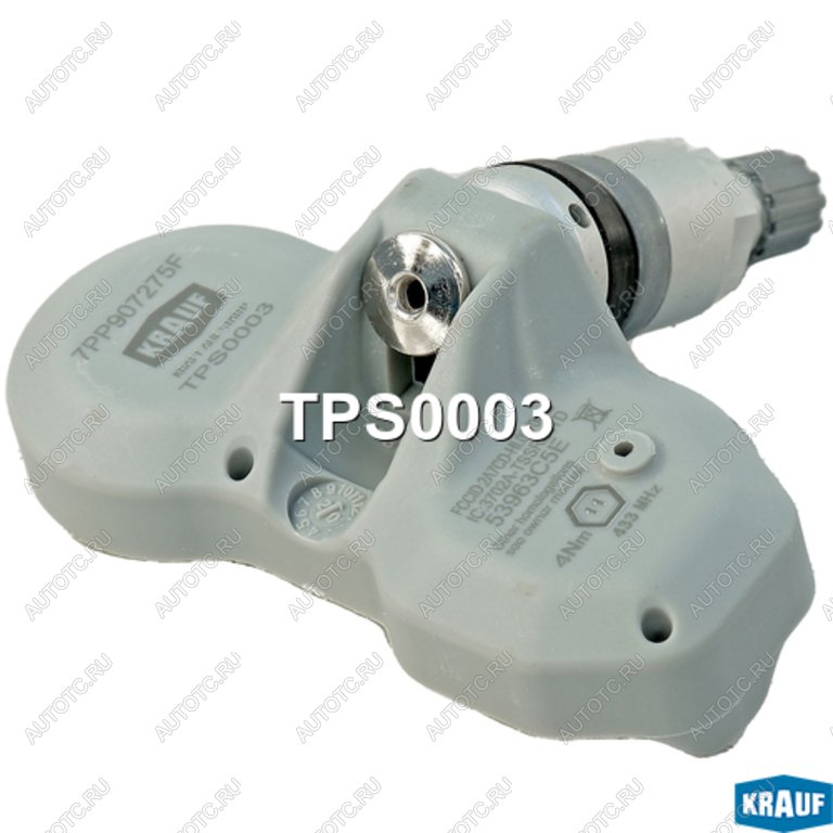 2 299 р. Датчик давления в шине BMW 7,X6 VW Touareg (11-14) AUDI A4,A6,Q7 (433 MHz) KRAUF KRAUF tps0003  с доставкой в г. Керчь
