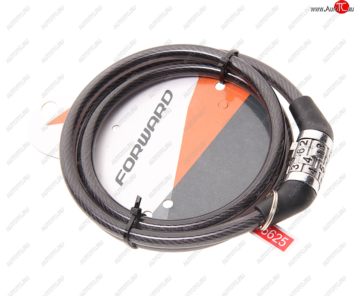 389 р. Замок велосипедный 1000х8мм трос кодовый черный FORWARD FORWARD zx2201 FORWARD zx2201  с доставкой в г. Керчь