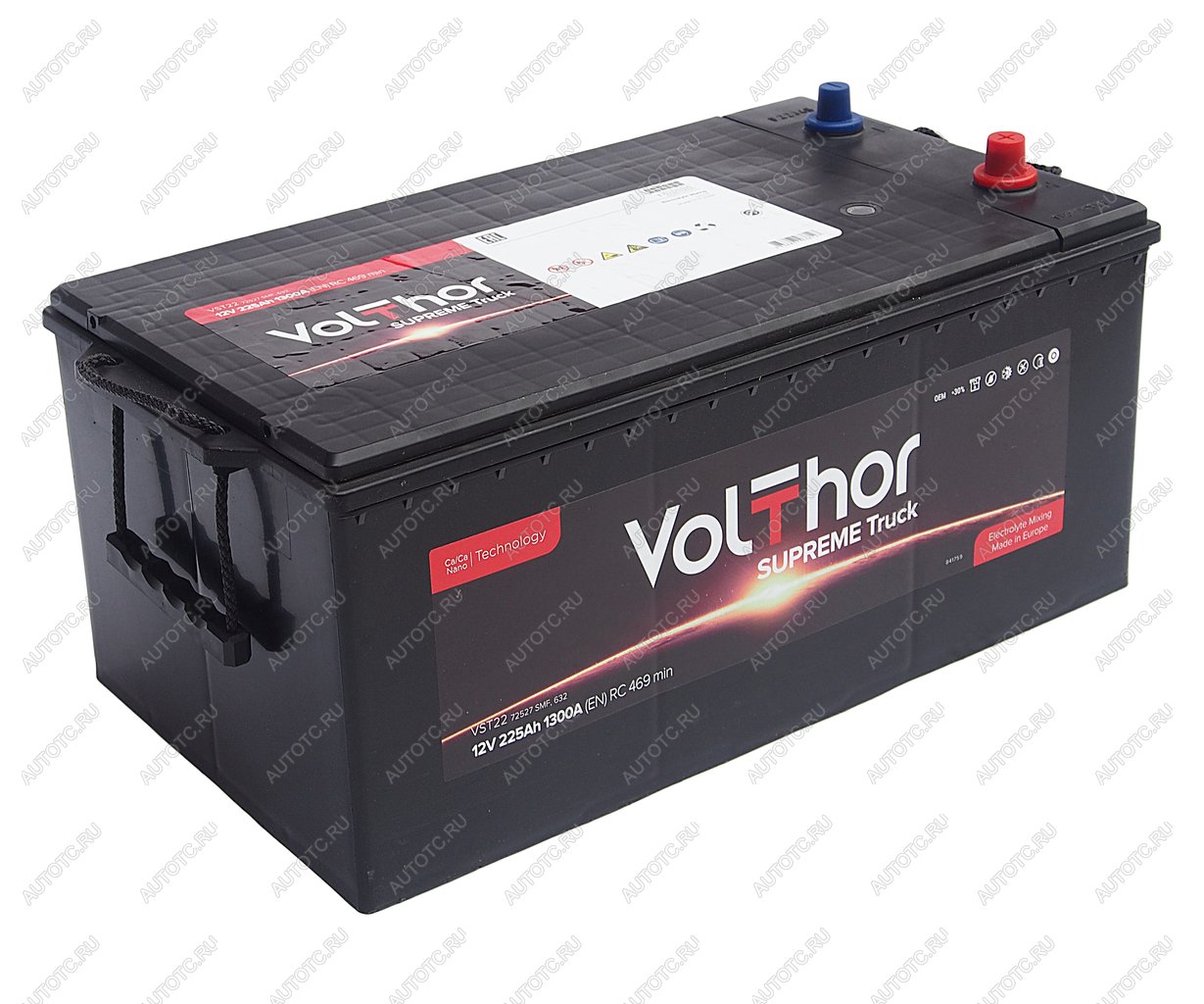 33 999 р. Аккумулятор VOLTHOR Supreme Truck 225Ач обратная полярность VOLTHOR 6ст225(3) 72527  с доставкой в г. Керчь