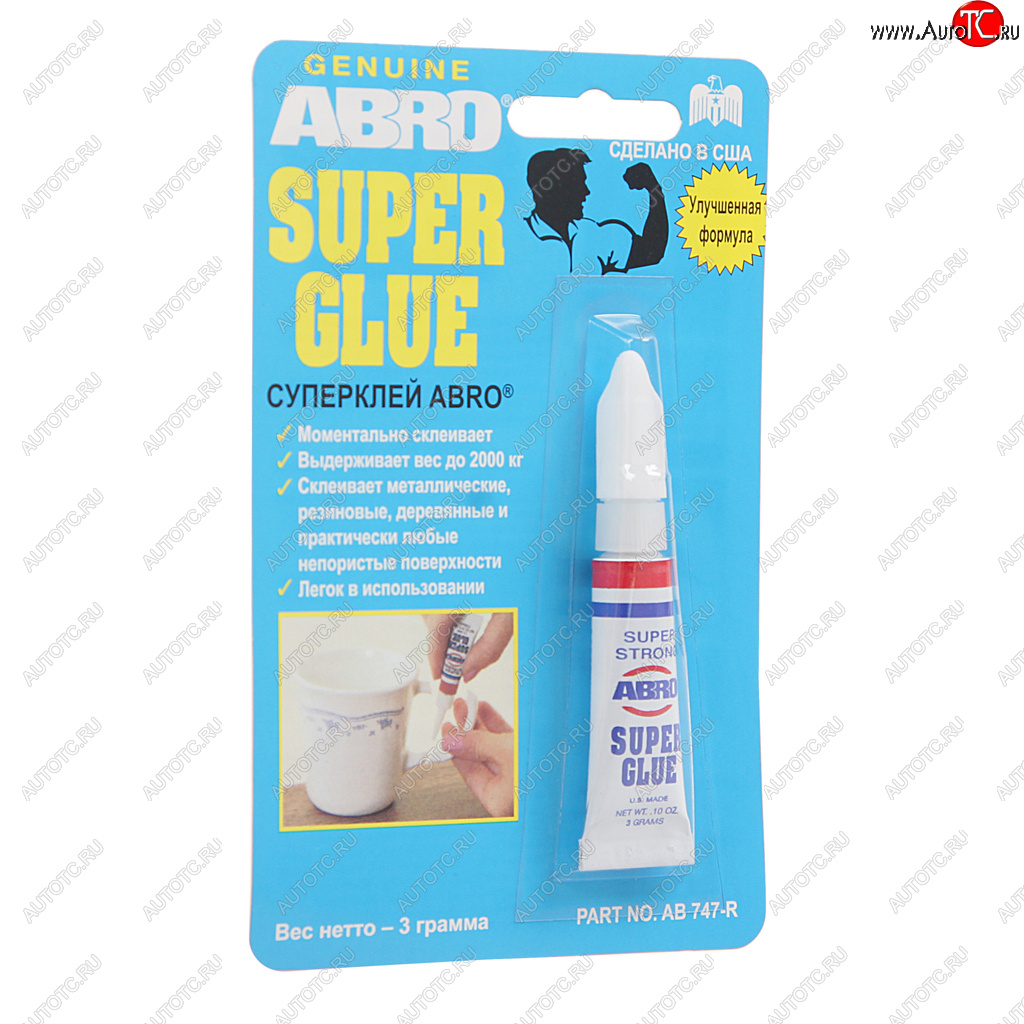 88 р. Клей-супер универсальный 3г Super Glue ABRO ABRO sg-747-r  с доставкой в г. Керчь