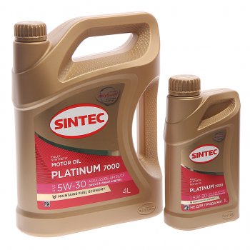 2 079 р. Масло моторное Platinum 7000 A5B5 5W30 синт.4+1л SINTEC SINTEC 600224  с доставкой в г. Керчь. Увеличить фотографию 1