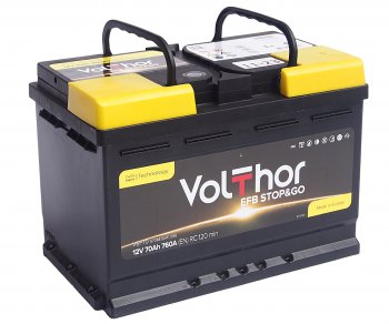 14 499 р. Аккумулятор VOLTHOR EFB 70Ач обратная полярность VOLTHOR 6ст70(0) 57088  с доставкой в г. Керчь. Увеличить фотографию 1