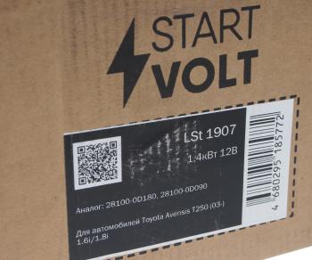 11 199 р. Стартер TOYOTA Avensis (03-) (1.61.8) STARTVOLT STARTVOLT lst1907  с доставкой в г. Керчь. Увеличить фотографию 4
