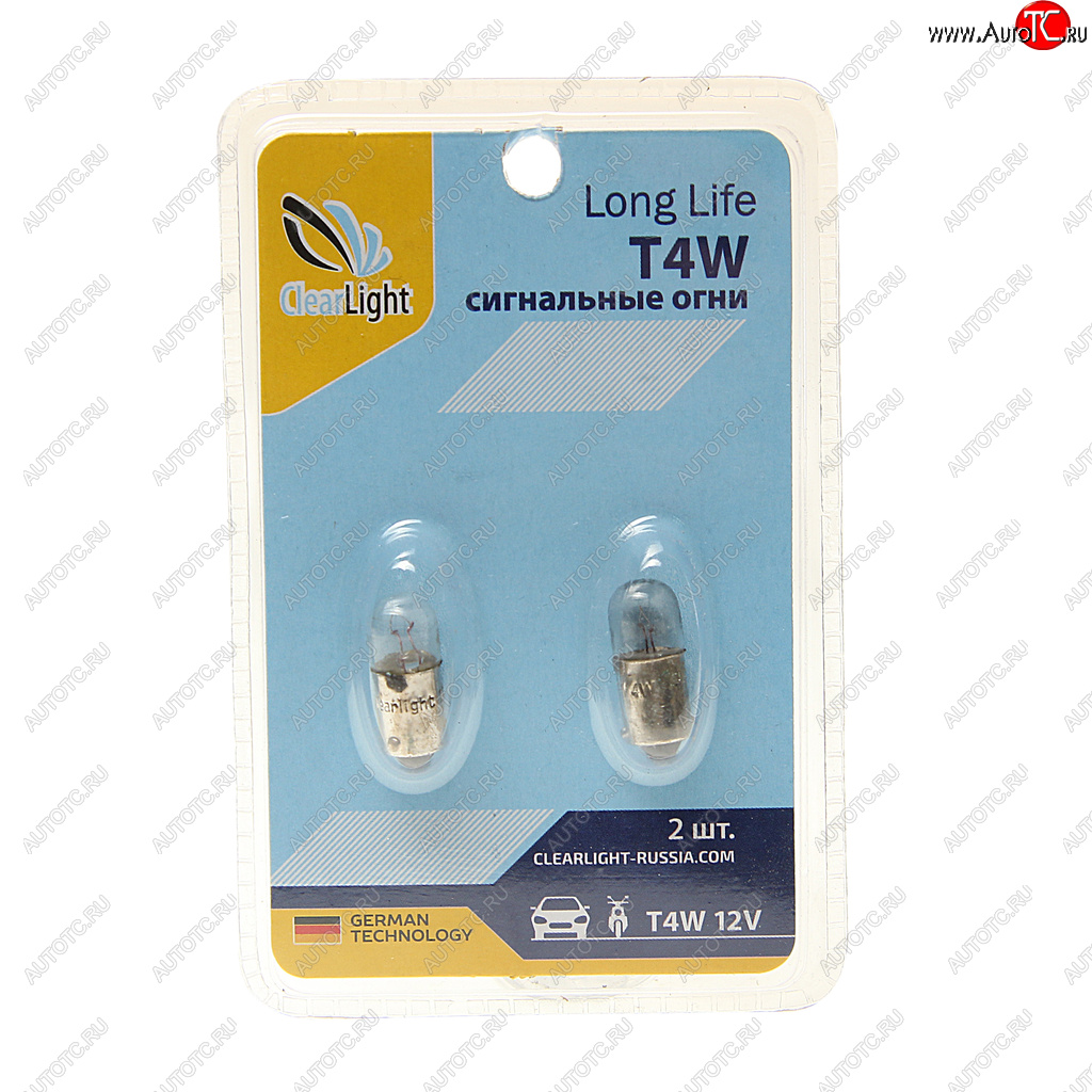 98 р. Лампа 12V T4W BA9s блистер (2шт.) CLEARLIGHT CLEARLIGHT cl-t4w-12v 2b CLEARLIGHT cl-t4w-12v 2b  с доставкой в г. Керчь