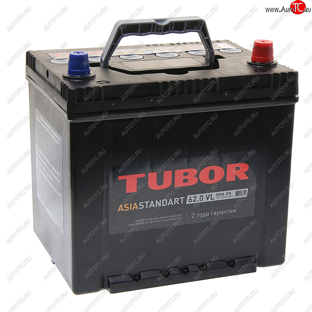9 849 р. Аккумулятор TUBOR Asia Standart 62Ач обратная полярность TUBOR 6ст62(0) d23l  с доставкой в г. Керчь