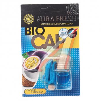 215 р. Ароматизатор подвесной жидкостный (coconut&maracuja) 6мл Bio Cap AURA FRESH AURA FRESH 23005  с доставкой в г. Керчь. Увеличить фотографию 1