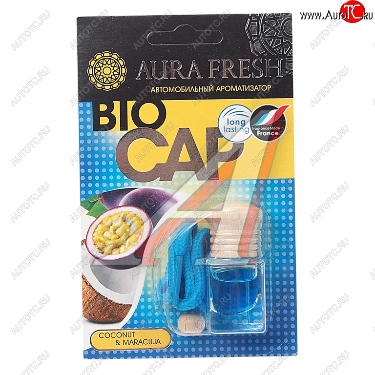 215 р. Ароматизатор подвесной жидкостный (coconut&maracuja) 6мл Bio Cap AURA FRESH AURA FRESH 23005  с доставкой в г. Керчь