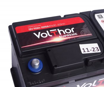 17 749 р. Аккумулятор VOLTHOR Supreme 110Ач обратная полярность VOLTHOR 6ст110(0) 61002  с доставкой в г. Керчь. Увеличить фотографию 3
