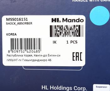 4 299 р. Амортизатор BMW 3 (E90-E93,E90N-E93N) передний правый газовый MANDO MANDO mss016151  с доставкой в г. Керчь. Увеличить фотографию 4