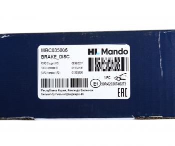 2 999 р. Диск тормозной FORD Mondeo 1,2 передний (1шт.) MANDO MANDO mbc035006 MANDO mbc035006  с доставкой в г. Керчь. Увеличить фотографию 6