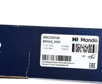 3 299 р. Диск тормозной HYUNDAI Starex H-1 (05-) (4WD) передний (1шт.) MANDO MANDO mbc030194 MANDO mbc030194  с доставкой в г. Керчь. Увеличить фотографию 6