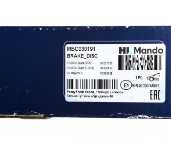 3 499 р. Диск тормозной HYUNDAI Tucson (04-),Getz KIA Sportage (04-) передний (1шт.) MANDO MANDO mbc030191 MANDO mbc030191  с доставкой в г. Керчь. Увеличить фотографию 6